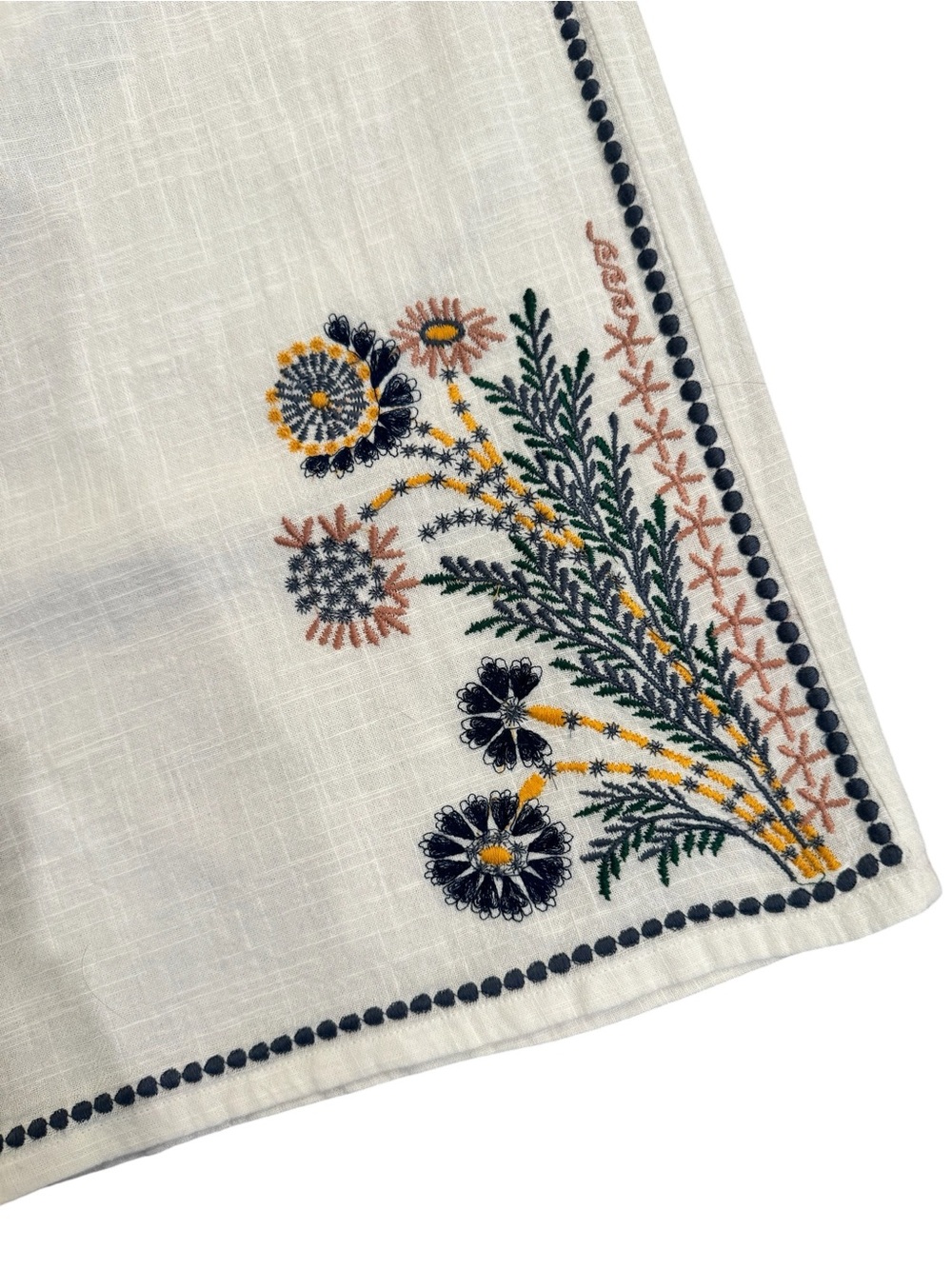 POL Floral Embroidered Cotton Straight Woven Pants Size Small - Picture 2 of 5